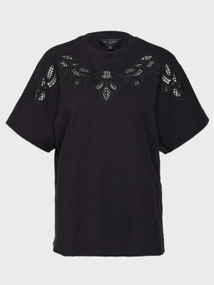 T-shirt z nadrukiem Ted Baker czarny