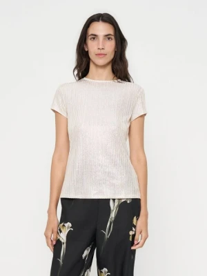 T-shirt z nadrukiem Ted Baker złoty