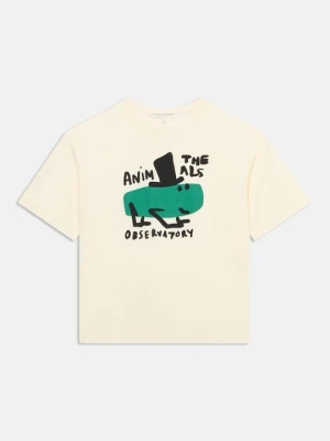 T-shirt z nadrukiem THE ANIMALS OBSERVATORY biały