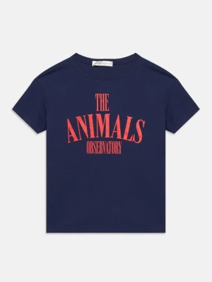 T-shirt z nadrukiem THE ANIMALS OBSERVATORY granatowy