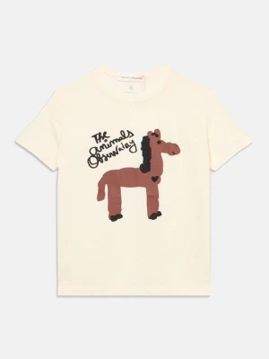T-shirt z nadrukiem THE ANIMALS OBSERVATORY mleczny