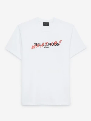 T-shirt z nadrukiem The Kooples biały