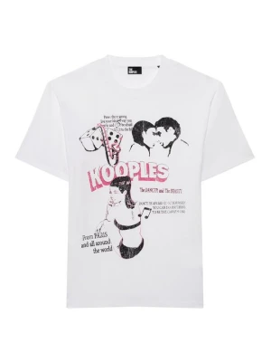 T-shirt z nadrukiem The Kooples biały