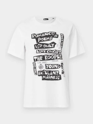T-shirt z nadrukiem The Kooples biały