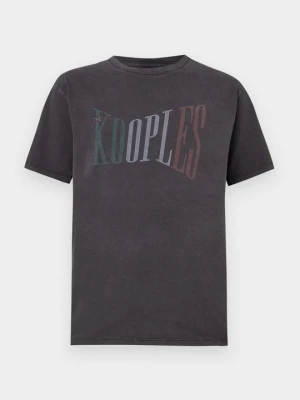 T-shirt z nadrukiem The Kooples czarny