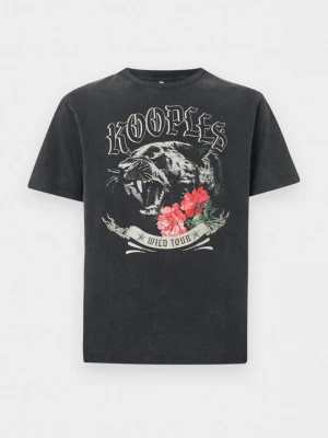 T-shirt z nadrukiem The Kooples czarny