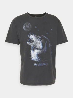 T-shirt z nadrukiem The Kooples czarny