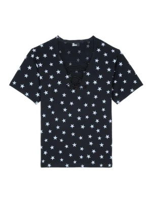 T-shirt z nadrukiem The Kooples czarny
