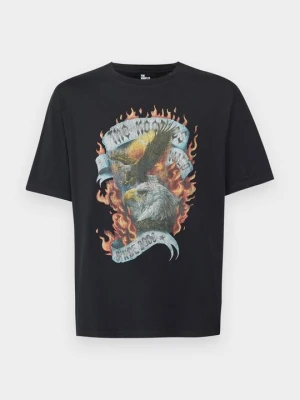 T-shirt z nadrukiem The Kooples czarny