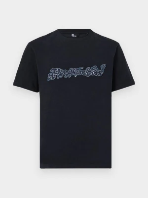 T-shirt z nadrukiem The Kooples granatowy