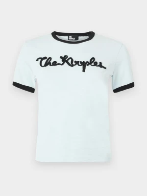 T-shirt z nadrukiem The Kooples jasnoniebieski