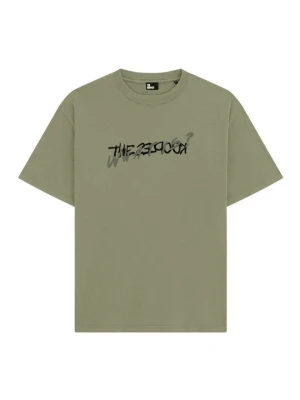 T-shirt z nadrukiem The Kooples khaki