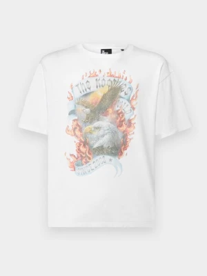 T-shirt z nadrukiem The Kooples mleczny