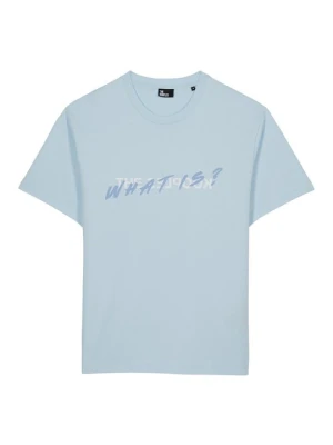 T-shirt z nadrukiem The Kooples niebieski