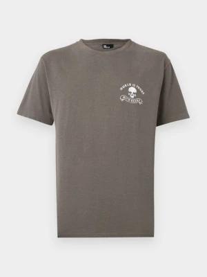 T-shirt z nadrukiem The Kooples szary