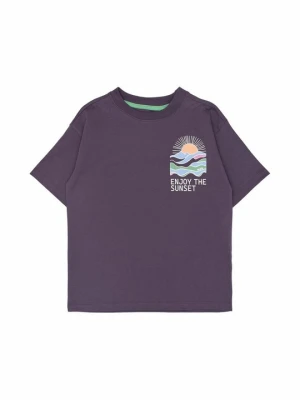 T-shirt z nadrukiem The NEW fioletowy