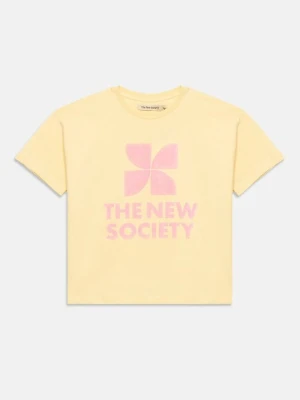 T-shirt z nadrukiem The New Society jasnożółty