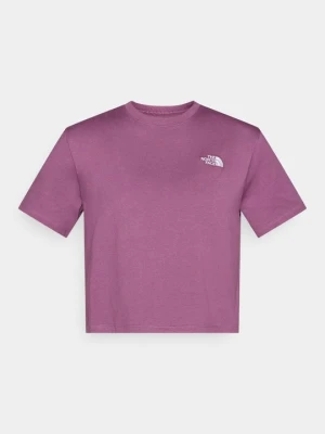 T-shirt z nadrukiem The North Face fioletowy