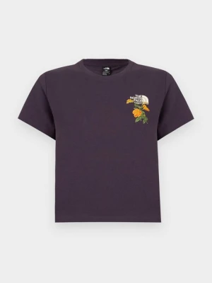 T-shirt z nadrukiem The North Face fioletowy