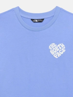 T-shirt z nadrukiem The North Face fioletowy