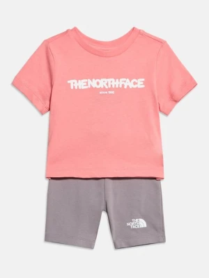 T-shirt z nadrukiem The North Face koralowy