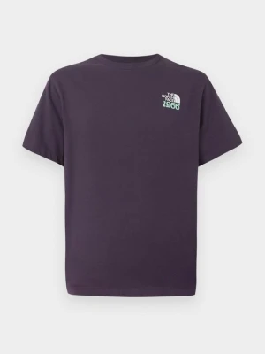 T-shirt z nadrukiem The North Face liliowy