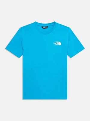 T-shirt z nadrukiem The North Face niebieski