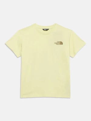 T-shirt z nadrukiem The North Face żółty