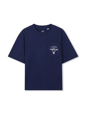 T-shirt z nadrukiem Timberland niebieski