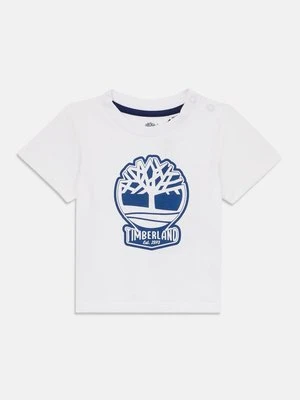 T-shirt z nadrukiem Timberland biały
