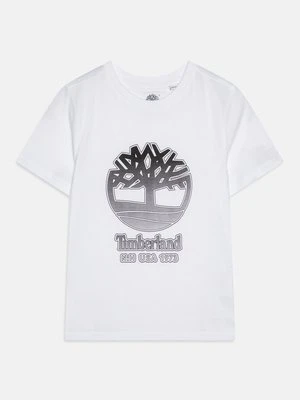 T-shirt z nadrukiem Timberland biały