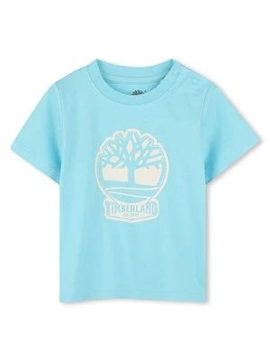 T-shirt z nadrukiem Timberland niebieski