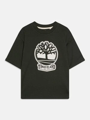 T-shirt z nadrukiem Timberland zielony