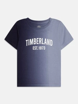 T-shirt z nadrukiem Timberland jasnoniebieski