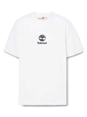 T-shirt z nadrukiem Timberland biały