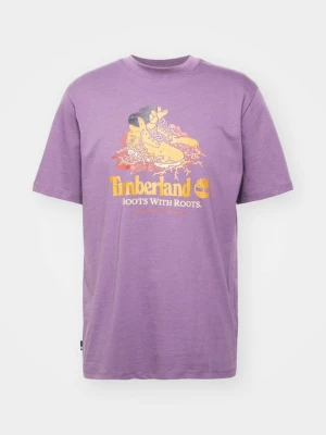 T-shirt z nadrukiem Timberland fioletowy