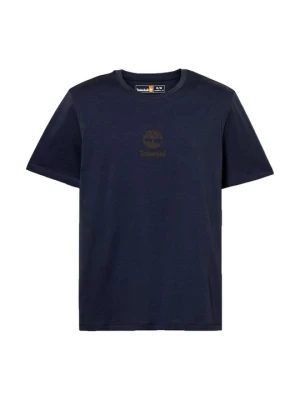 T-shirt z nadrukiem Timberland granatowy