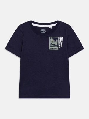T-shirt z nadrukiem Timberland granatowy