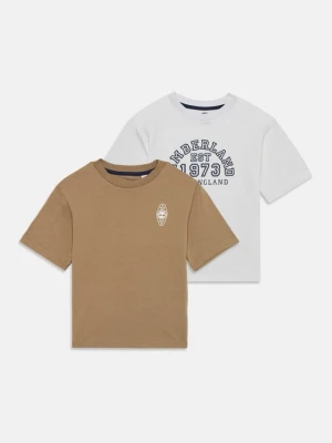 T-shirt z nadrukiem Timberland khaki
