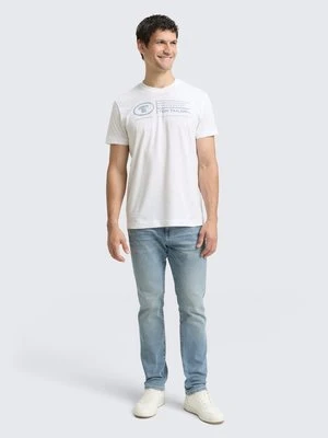 T-shirt z nadrukiem Tom Tailor biały