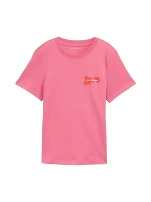 T-shirt z nadrukiem Tom Tailor jasnoróżowy
