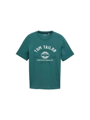 T-shirt z nadrukiem Tom Tailor morski
