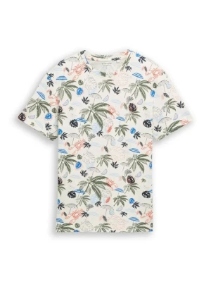 T-shirt z nadrukiem Tom Tailor biały