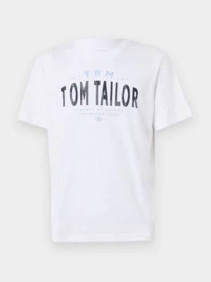 T-shirt z nadrukiem Tom Tailor biały