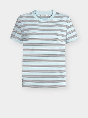 T-shirt z nadrukiem Tom Tailor niebieski