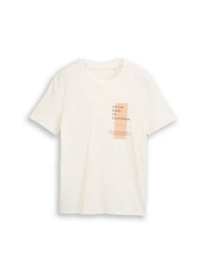 T-shirt z nadrukiem Tom Tailor biały