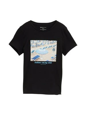 T-shirt z nadrukiem Tom Tailor czarny