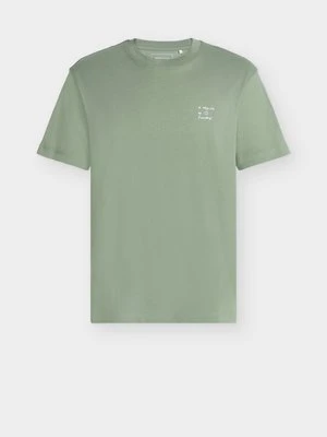 T-shirt z nadrukiem Tom Tailor oliwkowy