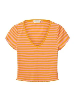 T-shirt z nadrukiem Tom Tailor pomarańczowy