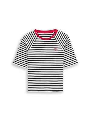 T-shirt z nadrukiem Tom Tailor granatowy